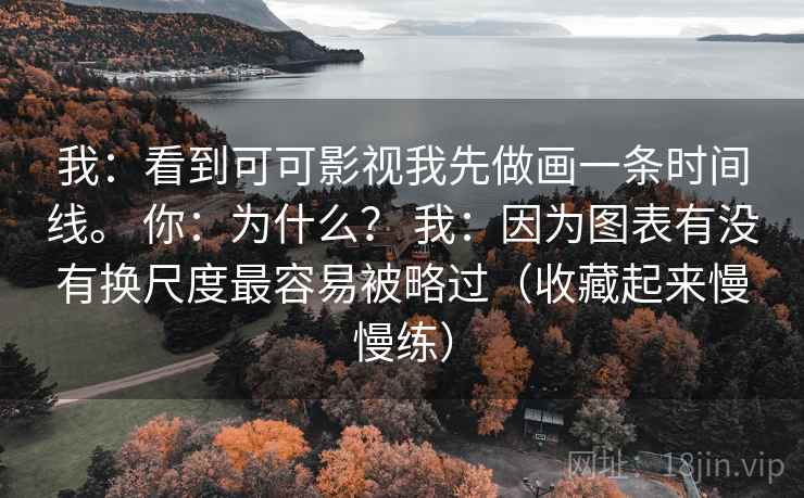 我：看到可可影视我先做画一条时间线。 你：为什么？ 我：因为图表有没有换尺度最容易被略过（收藏起来慢慢练）